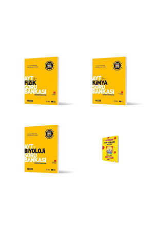 AYT Fizik Kimya ve Biyoloji 3lü Set Soru Bankası