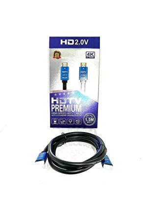 4k Hdmı Kablo 2.0 Hızlı 3d Altın Uçlu 1,5m 4k Hdmi Kablosu Kutulu Özel Paketinde