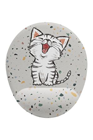 Kedi Bilek Destekli Mouse Pad