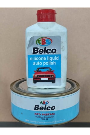 4'lü Set 500 gr Pasta 250 ml Cila- Oto Araba Far Parlatma Pasta Cila ve Polisaj Süngeri Seti