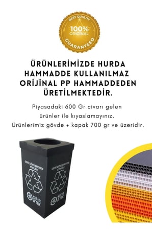 Geri Dönüşüm Kutusu Sıfır Atık Kutusu 4'lü Set