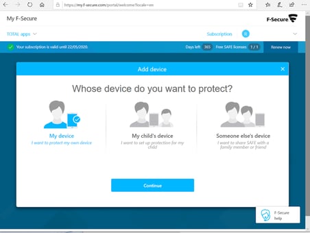 F-Secure SAFE 3 Yıl 1 Cihaz Dijital Lisans Anahtarı (License Key)