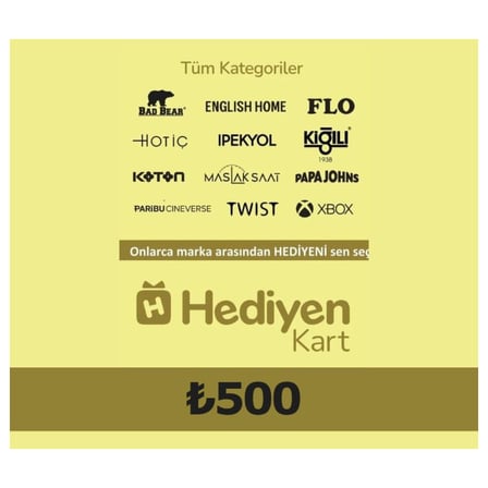 Hediyen KART All Access 500 TL Hediye Kartı (Gift Card)