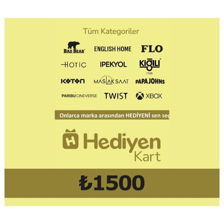 Hediyen KART All Access 1500 TL Hediye Kartı (Gift Card)