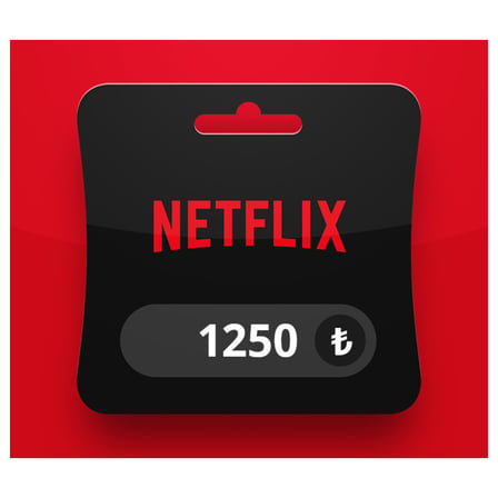 Netflix 1250 TL Abonelik Bakiye Hediye Kartı (Gift Card)