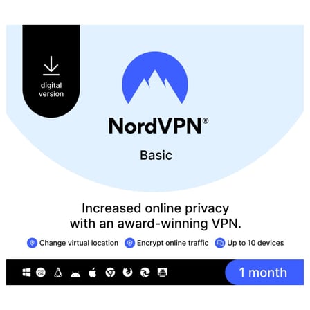 NordVPN Basic Global Anahtar (1 Ay / 10 Cihaz)