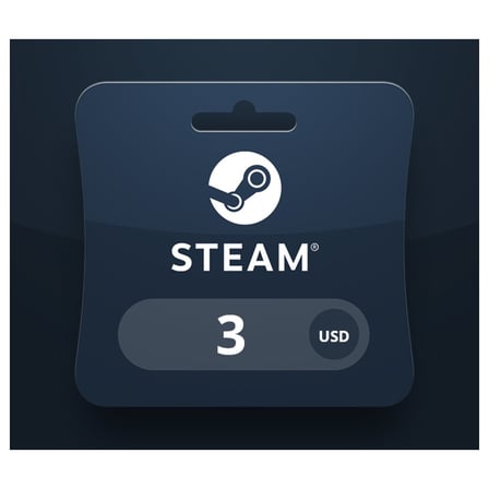 Steam 3 USD Bakiye Hediye Kartı Kodu (Gift Card)