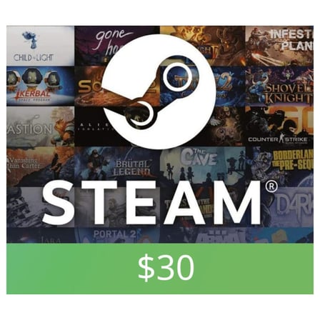 Steam Cüzdan Bakiyesi 30 USD Hediye Kartı (Gift Card)