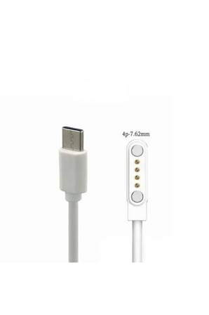 Akıllı Saat Manyetik Şarj Kablosu Type-C Girişli 60 cm Universal Şarj Kablosu Hızlı ve Güvenli Şarj