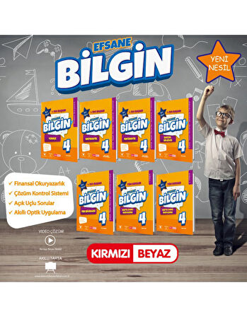 4. Sınıf Yeni Nesil Bilgin Serisi 7li Set + Telefon Standı