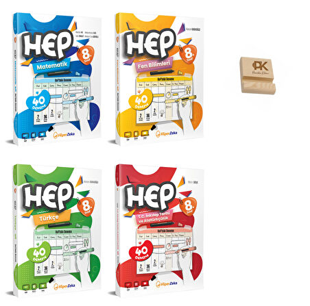 Hiper LGS 8. Sınıf Haftalık HEP Matematik Fen Türkçe ve İnkılap 4lü Denemeleri + Telefon Standı