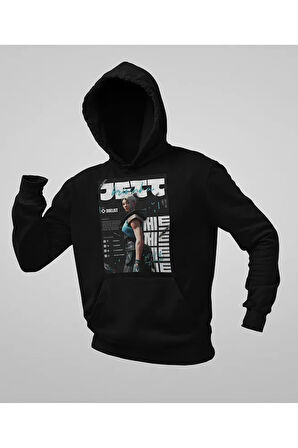 Valorrant Jett Duelist Karakter Baskılı Unisex Oversize Hoodie
