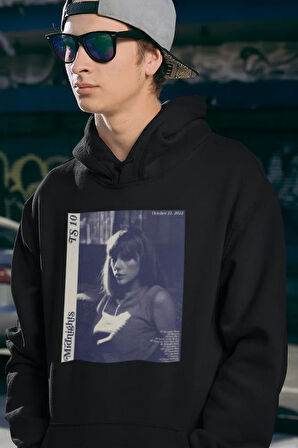 Midnights TS10 Baskılı Unisex Oversize Taylor Swift Hoodie
