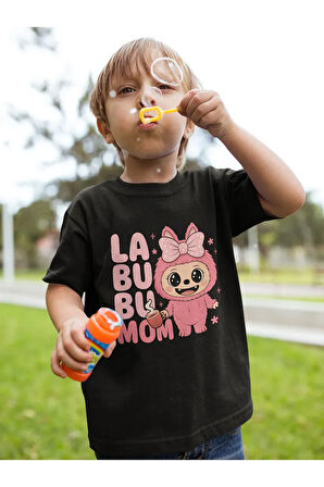 Labubu Baskılı Unisex Çizgi Film Çocuk Tişört (1-12 Yaş)
