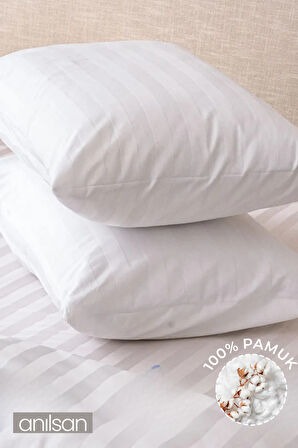 4'lü Çizgili Yastık Kılıfı %100 Pamuk– 50x70 Cm, 83tel