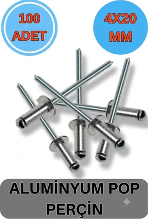 4X20MM-POP PERÇİN ALUMİNYUM PERÇİN 100 ADET