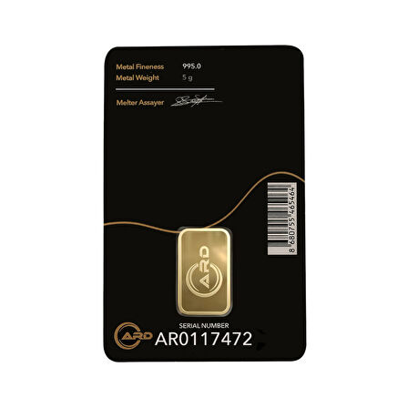 5 gr 24 Ayar 995 Milyem ARD Gram Altın