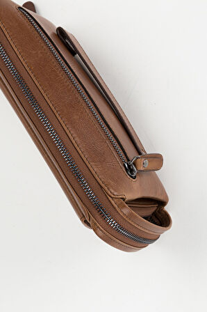 %100 Hakiki Deri Özel Tasarım El Çantası Portföy Traş Çantası