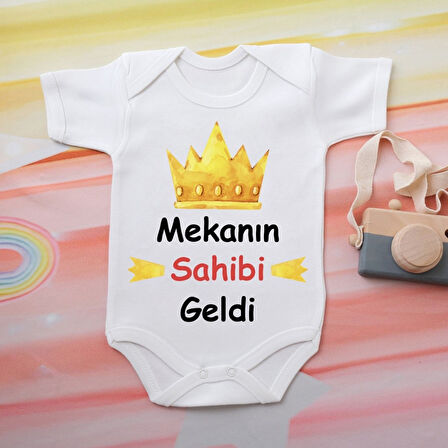 Pamuklu Organik Bebek Zıbını Kısa Kollu Kişiye Özel  0005