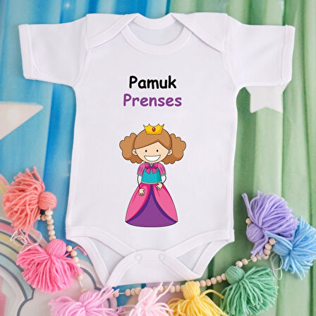 Pamuklu Organik Bebek Zıbını Kısa Kollu Kişiye Özel  0019