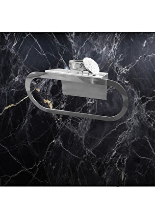 LAZER KENDİNDEN YAPIŞKANLI VE VİDALI PASLANMAZ ÇELİK OVAL HAVLULUK