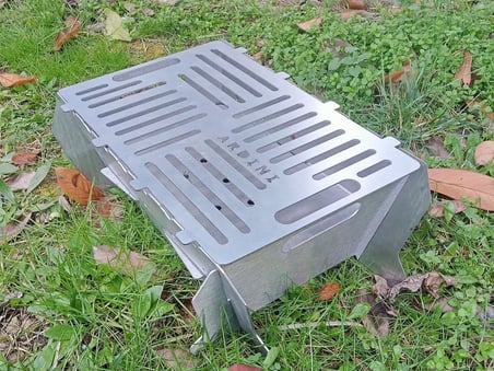 LAZER MANGAL PORTATİF PRATİK KATLANABİLİR PASLANMAZ IZGARALI 41X25 CM