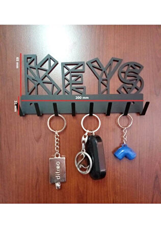 LAZER ANAHTAR ASKISI KEYS MAT SİYAH