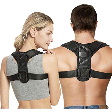 Unisex Standart Beden Dik Duruş Korsesi (Siyah)