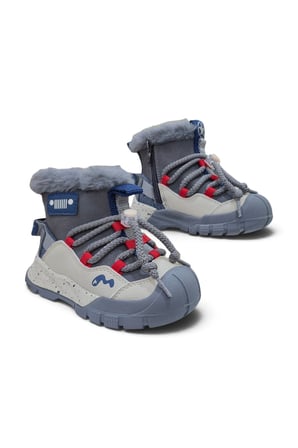Anatomik Taban Sıcak Tutan Astar Kaymaz Taban Unisex Çocuk Bot CHEROKEE-P Gri