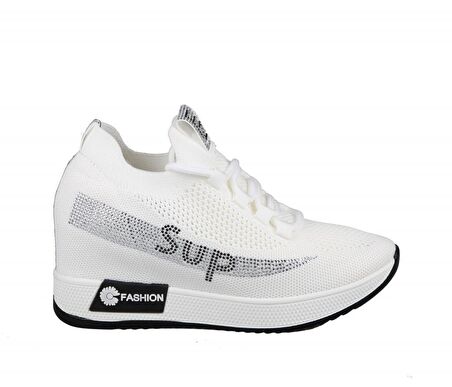 GUJA 22y305 Dolgu Topuk Beyaz Kadın Sneakers