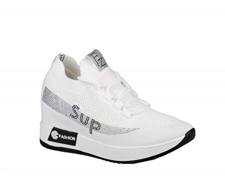 GUJA 22y305 Dolgu Topuk Beyaz Kadın Sneakers