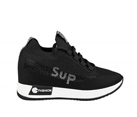 GUJA 22y305 Dolgu Topuk Siyah Kadın Sneakers
