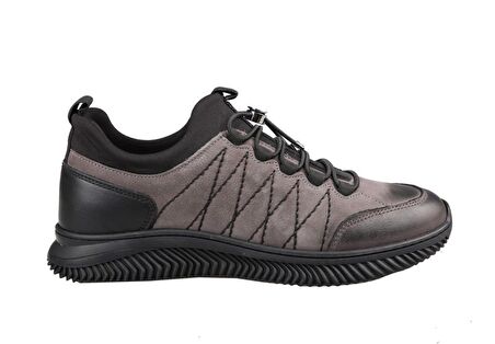 Pierre Cardin 77541 Saf Deri Gri nubuk Erkek Günlük Ayakkabı