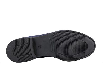 Marcomen 14017 Yuvarlak Burun Kısa Topuk Lastikli Günlük Lacivert Klasik Bot Deri