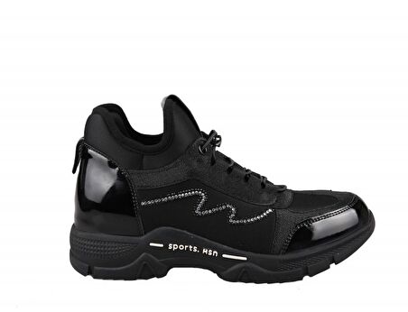 GUJA 22k303-4 Dolgu Topuk Siyah Kadın Sneakers