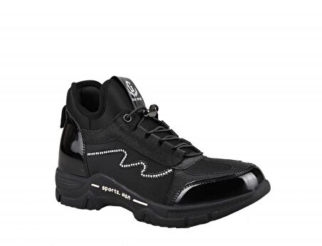 GUJA 22k303-4 Dolgu Topuk Siyah Kadın Sneakers