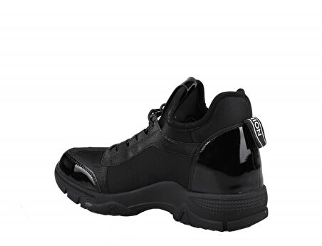 GUJA 22k303-4 Dolgu Topuk Siyah Kadın Sneakers
