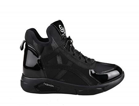 GUJA 22k303-3 Dolgu Topuk Siyah Kadın Sneakers