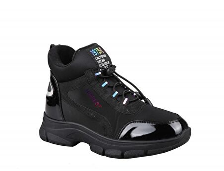 GUJA 22k303 Dolgu Topuk Siyah Kadın Sneakers