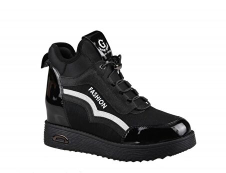 GUJA 22k304-2 Dolgu Topuk Siyah Kadın Sneakers