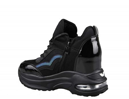 GUJA 22k300-9 Dolgu Topuk Siyah Kadın Sneakers