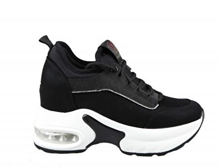 GUJA 22k300-2 Dolgu Topuk Siyah Kadın Sneakers