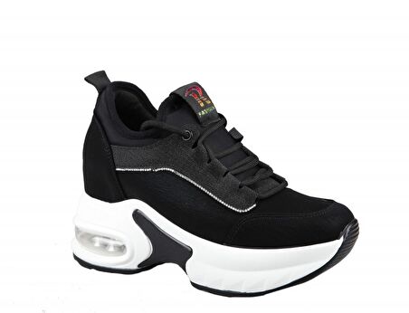 GUJA 22k300-2 Dolgu Topuk Siyah Kadın Sneakers