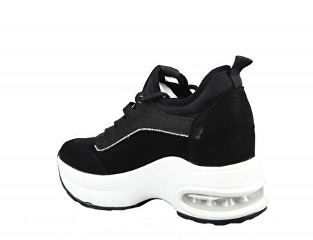 GUJA 22k300-2 Dolgu Topuk Siyah Kadın Sneakers