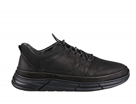 Pierre Cardin 382203 Hakiki Deri Siyah Nubuk Erkek Günlük Ayakkabı