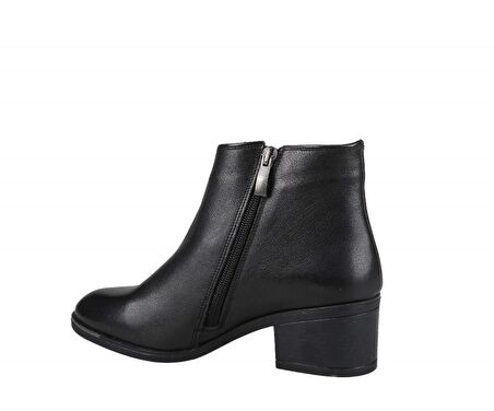 CASTLE BLACK 87503 Hakiki Deri Siyah Kadın Bot