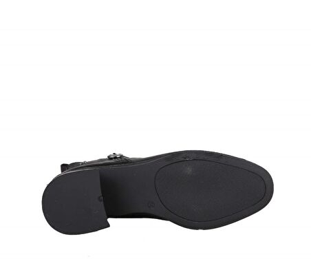 CASTLE BLACK 9780 Hakiki Deri Siyah Kadın Bot