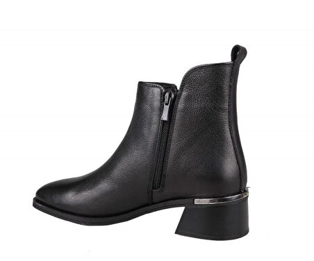 CASTLE BLACK 9780 Hakiki Deri Siyah Kadın Bot