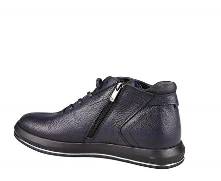 MARCOMEN 16208 Saf Deri Lacivert Erkek Bot