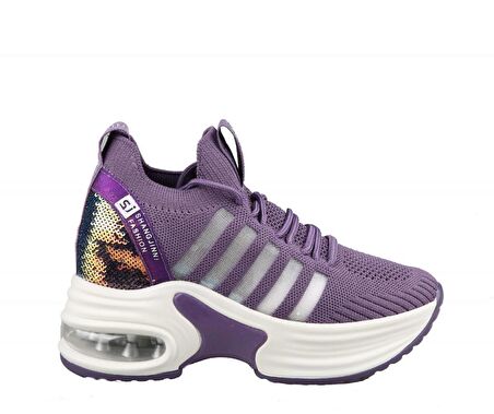 GUJA 23Y300 Dolgu Topuk Mor Kadın Sneakers